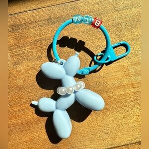 Blue Balloon Dog Keychain Bag Charm